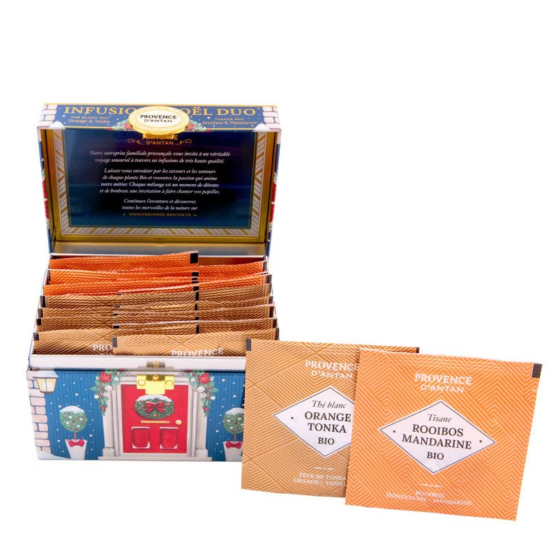 Coffre métal Assortiment Thé & Tisane de Noël Bio* <br/><span class='subtitle'>PROVENCE D'ANTAN</span>