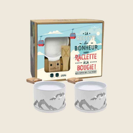 Coffret Raclette à la bougie <br> blanc<br/><span class='subtitle'>COOKUT</span>